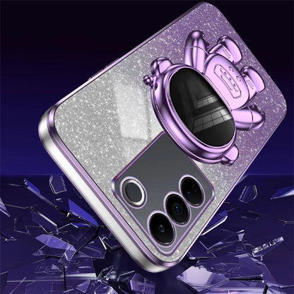 For vivo S16 Pro / S16 PC+TPU Kickstand Cell Phone Case Dustproof Electroplating Cover