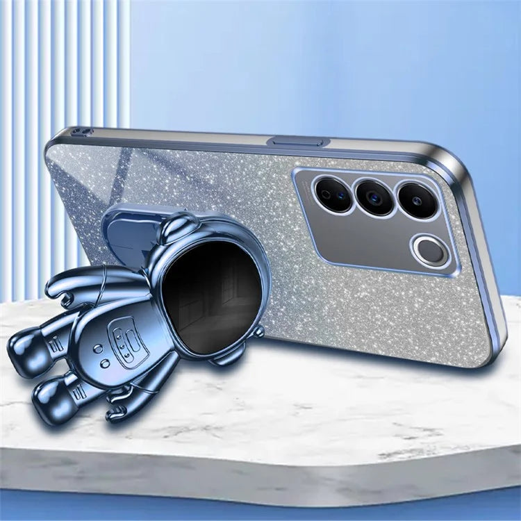 For vivo S16 Pro / S16 PC+TPU Kickstand Cell Phone Case Dustproof Electroplating Cover