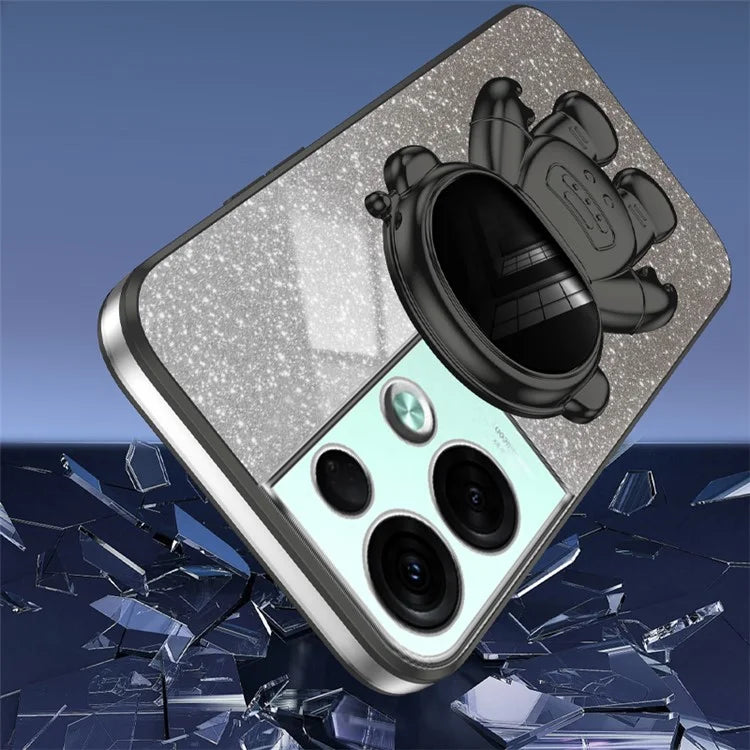 For Oppo Reno8 Pro+ 5G (Global Version) Cases Kickstand PC+TPU Shell Electroplating Phone Protector