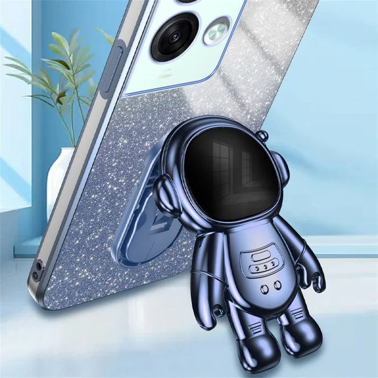 For Oppo Reno8 Pro+ 5G (Global Version) Cases Kickstand PC+TPU Shell Electroplating Phone Protector