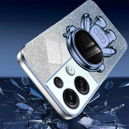For Oppo Reno8 Pro+ 5G (Global Version) Cases Kickstand PC+TPU Shell Electroplating Phone Protector