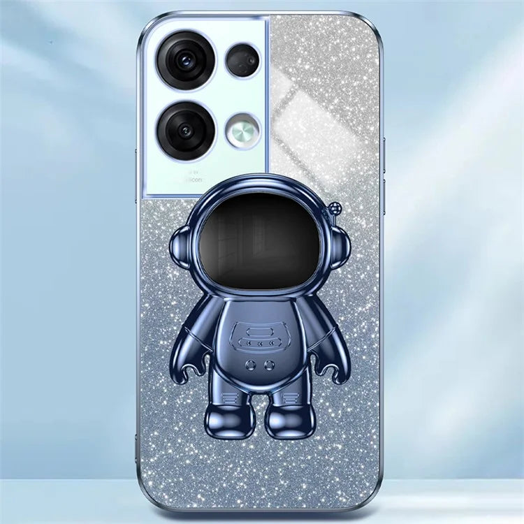 For Oppo Reno8 Pro+ 5G (Global Version) Cases Kickstand PC+TPU Shell Electroplating Phone Protector