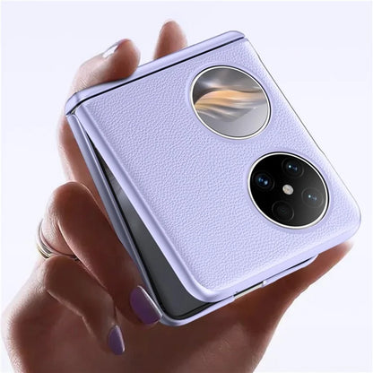 For Huawei Pocket 2 Case Leather Coated PC Hinge Protection Skin-touch Phone Cover