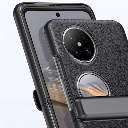 For Huawei Pocket 2 Case Leather Coated PC Hinge Protection Skin-touch Phone Cover