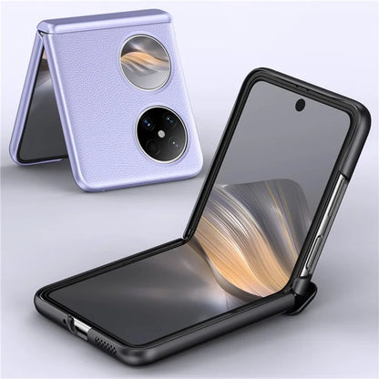 For Huawei Pocket 2 Case Leather Coated PC Hinge Protection Skin-touch Phone Cover
