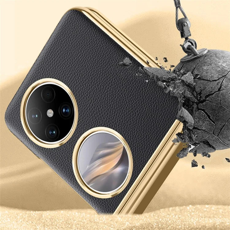 For Huawei Pocket 2 Case Hinge Protection Electroplating Phone Cover