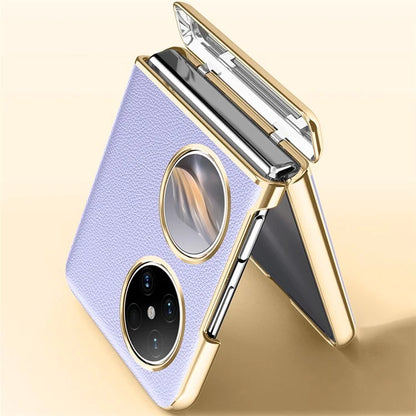 For Huawei Pocket 2 Case Hinge Protection Electroplating Phone Cover