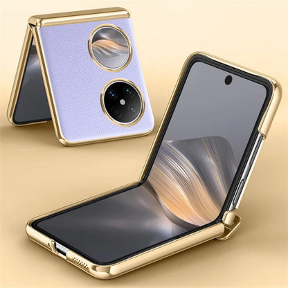 For Huawei Pocket 2 Case Hinge Protection Electroplating Phone Cover