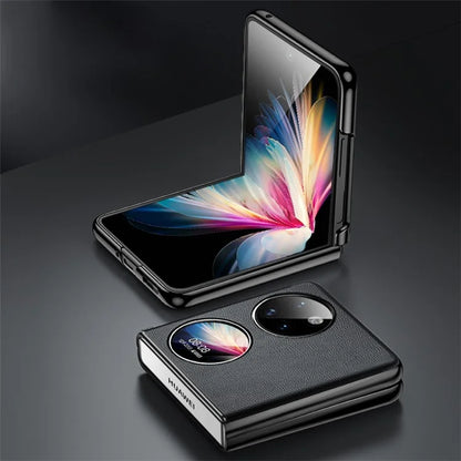 For Huawei Pocket 2 Case Electroplating Protective Leather Coating Phone Cover