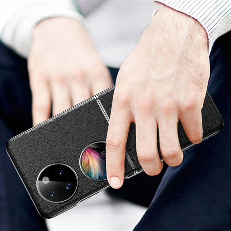 For Huawei Pocket 2 Case Electroplating Protective Leather Coating Phone Cover