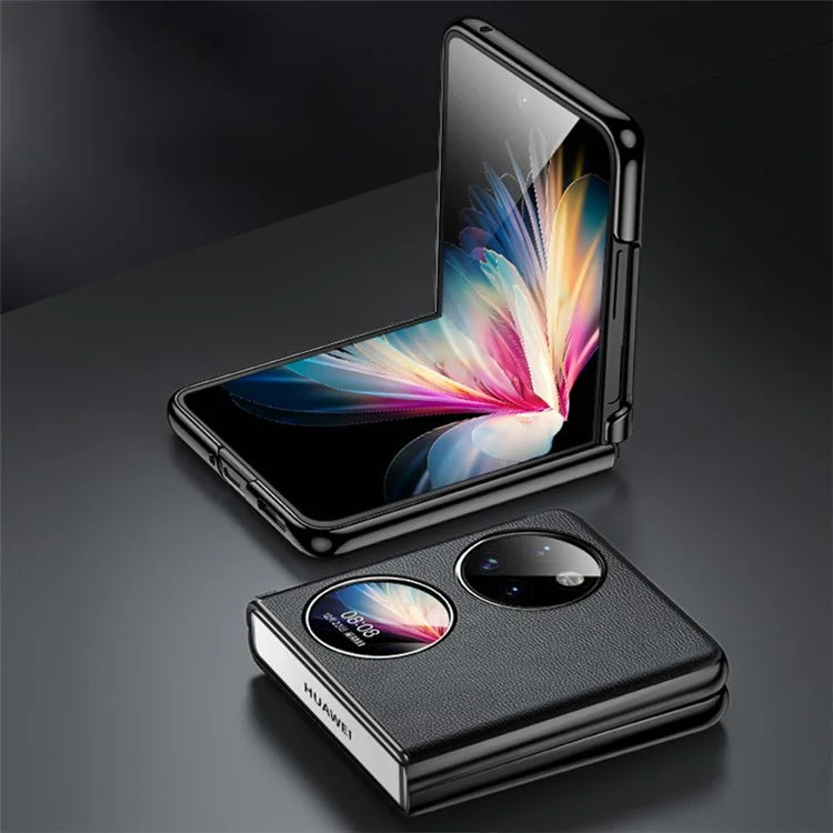 For Huawei Pocket 2 Case Electroplating Protective Leather Coating Phone Cover