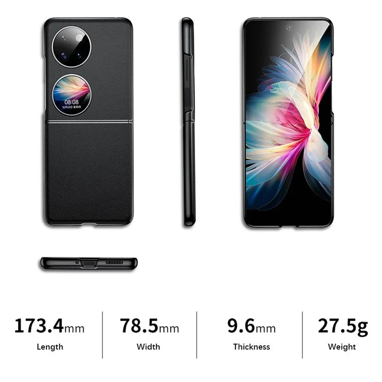 For Huawei Pocket 2 Case Electroplating Protective Leather Coating Phone Cover