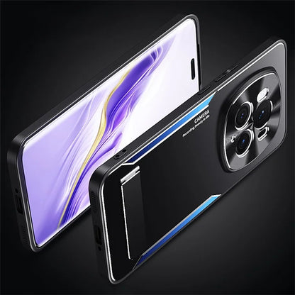 For Honor Magic6 5G Kickstand Case TPU Frame Aluminum Alloy Back Cover