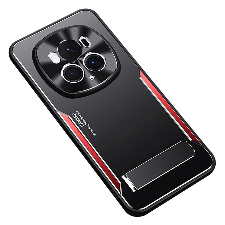 For Honor Magic6 5G Kickstand Case TPU Frame Aluminum Alloy Back Cover