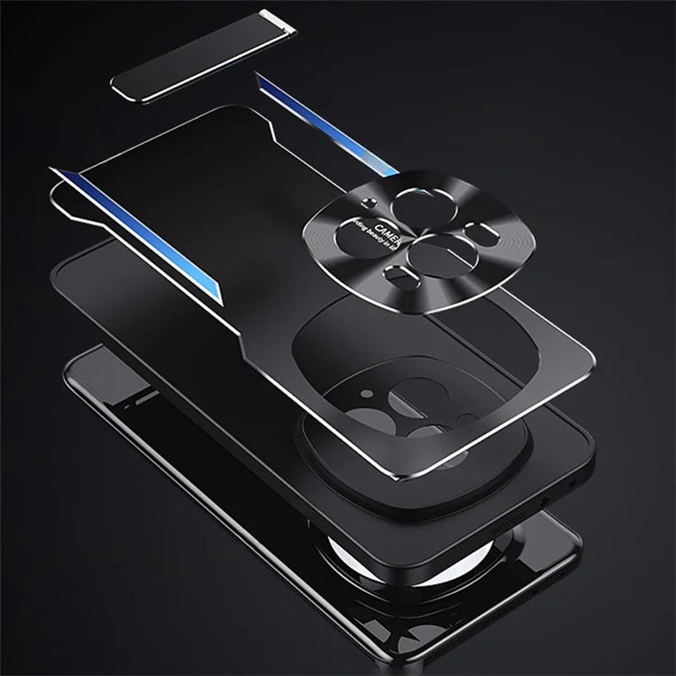 For Honor Magic6 5G Kickstand Case TPU Frame Aluminum Alloy Back Cover