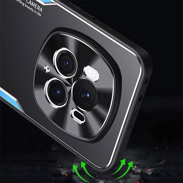 For Honor Magic6 5G Kickstand Case TPU Frame Aluminum Alloy Back Cover