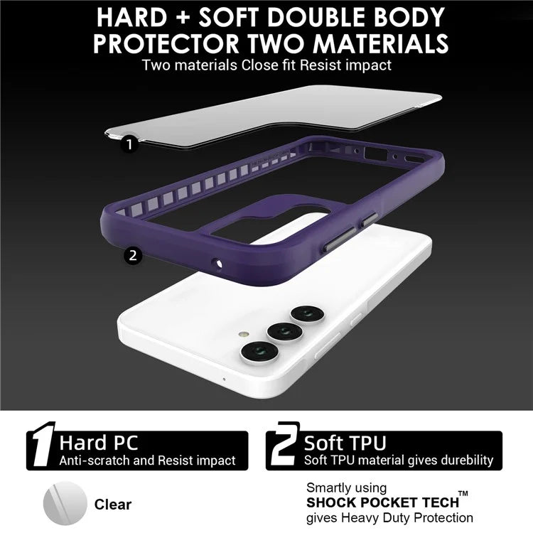 Combat X Mode Series for Samsung Galaxy A35 5G Cell Phone Cases TPU+PC Anti-fall Cover