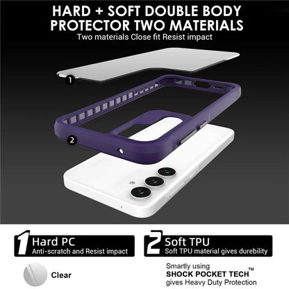 Combat X Mode Series for Samsung Galaxy A55 5G Case Drop-proof TPU+PC Back Phone Cover