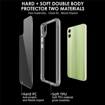 For Samsung Galaxy A05 4G Fall Protection PC + TPU Case Super Clear Phone Cover