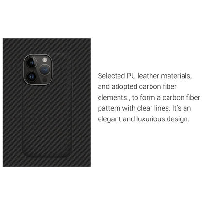 KZDOO For iPhone 15 Pro Max Case Compatible with MagSafe Carbon Fiber Texture Phone Cover
