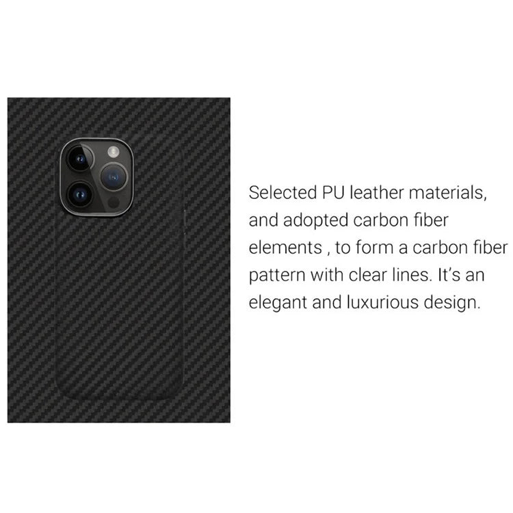 KZDOO For iPhone 15 Pro Max Case Compatible with MagSafe Carbon Fiber Texture Phone Cover