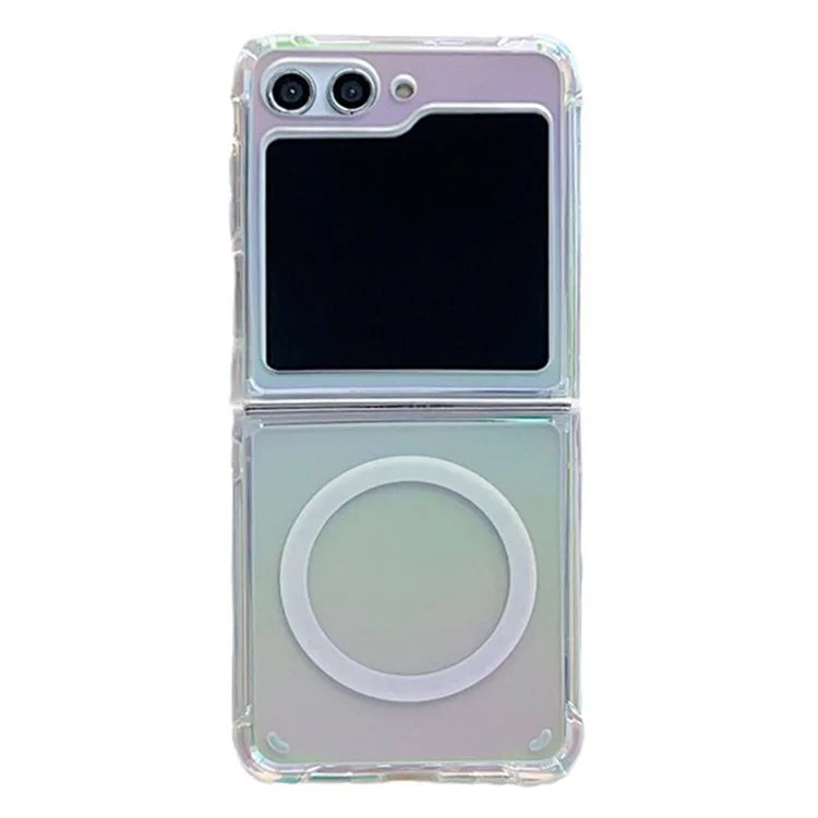 For Samsung Galaxy Z Flip5 5G Magnetic Phone Case Gradient Clear Hard PC Protective Cover