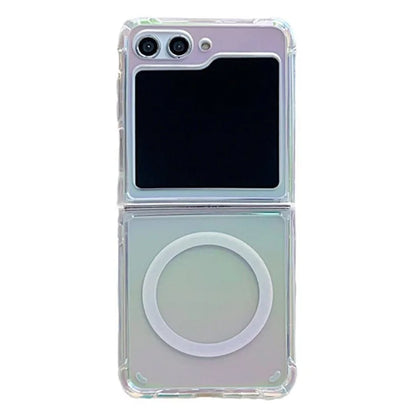 For Samsung Galaxy Z Flip5 5G Magnetic Phone Case Gradient Clear Hard PC Protective Cover
