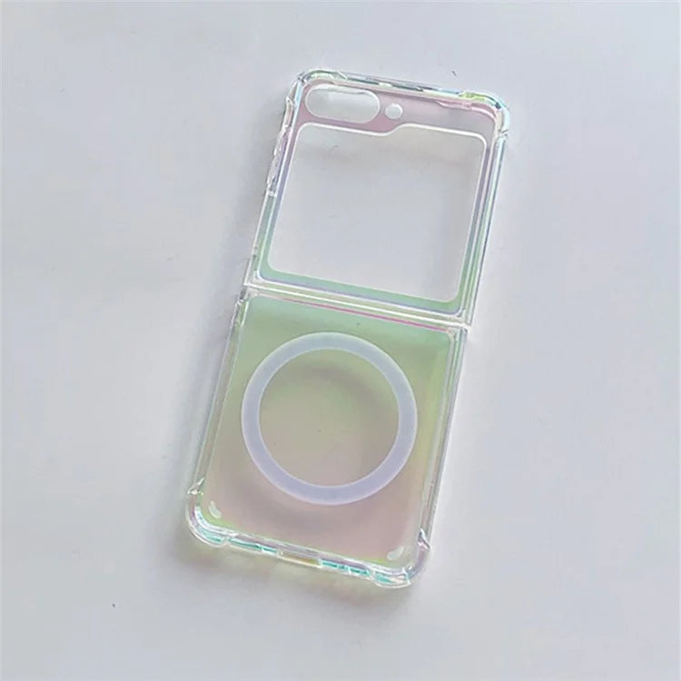 For Samsung Galaxy Z Flip5 5G Magnetic Phone Case Gradient Clear Hard PC Protective Cover