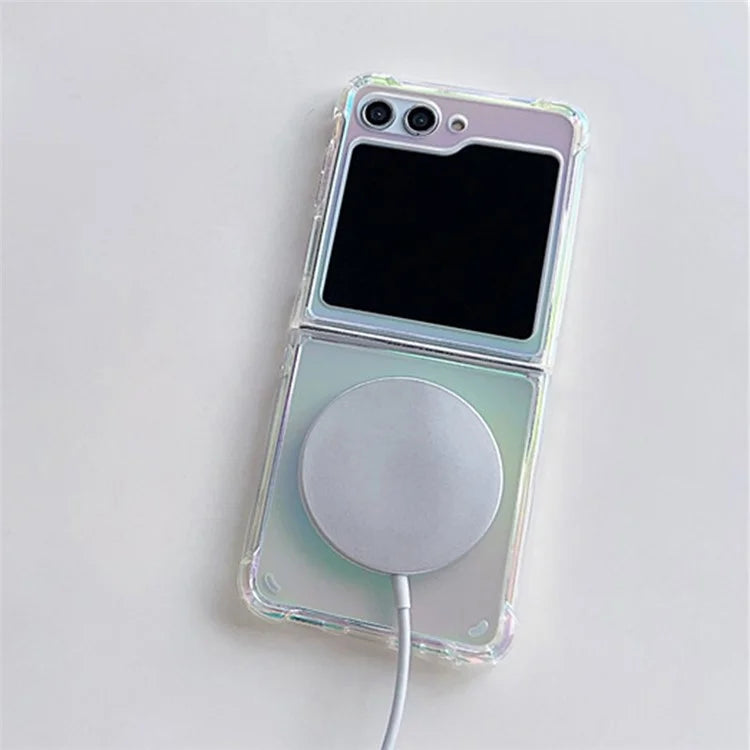 For Samsung Galaxy Z Flip5 5G Magnetic Phone Case Gradient Clear Hard PC Protective Cover