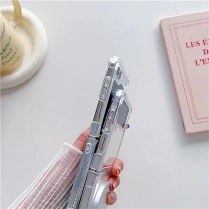 For Samsung Galaxy Z Flip5 5G Magnetic Phone Case Gradient Clear Hard PC Protective Cover