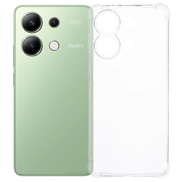 For Xiaomi Redmi Note 13 4G Clear TPU Case Phone Cover Enhanced Four Corner