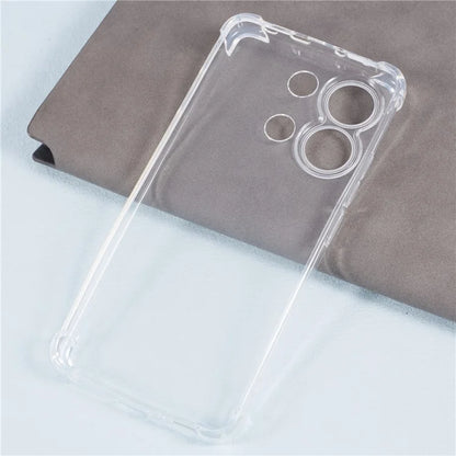 For Xiaomi Redmi Note 13 4G Clear TPU Case Phone Cover Enhanced Four Corner