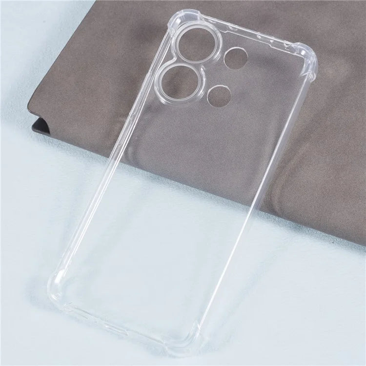 For Xiaomi Redmi Note 13 4G Clear TPU Case Phone Cover Enhanced Four Corner
