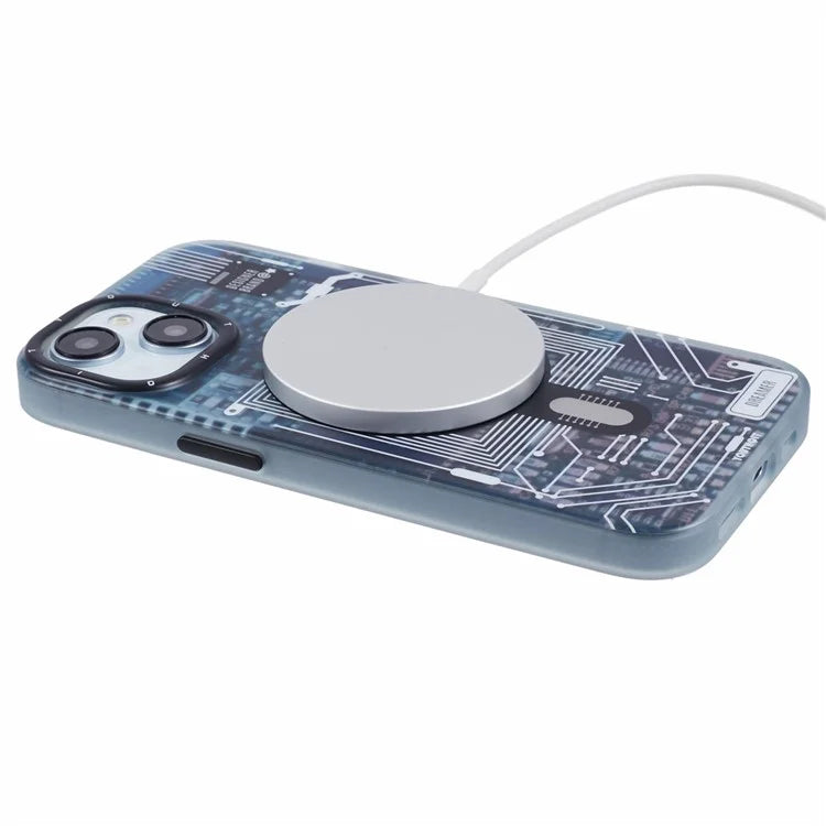 MLY Series For iPhone 13 Case TPU+Acrylic Circuit Board Design Phone Cover Compatible with MagSafe