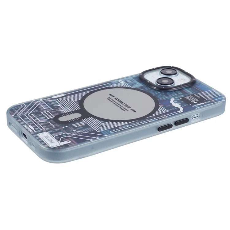 MLY Series For iPhone 13 Case TPU+Acrylic Circuit Board Design Phone Cover Compatible with MagSafe