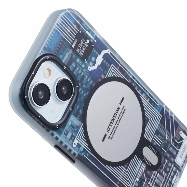 MLY Series For iPhone 13 Case TPU+Acrylic Circuit Board Design Phone Cover Compatible with MagSafe