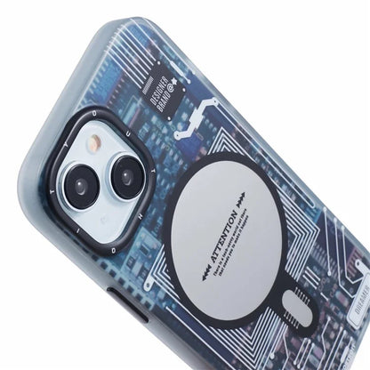 MLY Series For iPhone 13 Case TPU+Acrylic Circuit Board Design Phone Cover Compatible with MagSafe