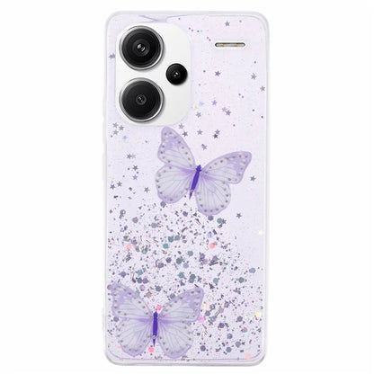 AW Series For Xiaomi Redmi Note 13 Pro+ 5G Cell Phone Cases TPU+PVC Epoxy Butterfly Back Shell