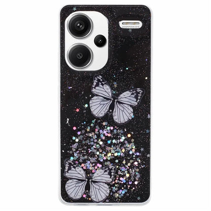AW Series For Xiaomi Redmi Note 13 Pro+ 5G Cell Phone Cases TPU+PVC Epoxy Butterfly Back Shell