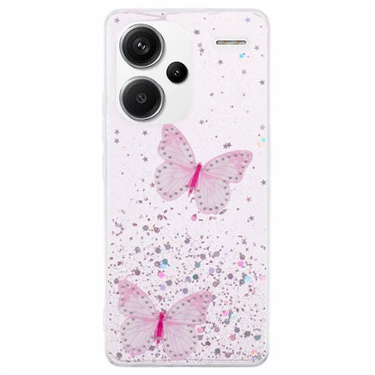 AW Series For Xiaomi Redmi Note 13 Pro+ 5G Cell Phone Cases TPU+PVC Epoxy Butterfly Back Shell