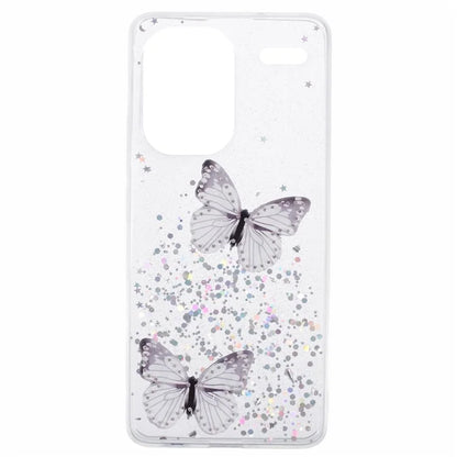 AW Series For Xiaomi Redmi Note 13 Pro+ 5G Cell Phone Cases TPU+PVC Epoxy Butterfly Back Shell