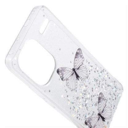 AW Series For Xiaomi Redmi Note 13 Pro+ 5G Cell Phone Cases TPU+PVC Epoxy Butterfly Back Shell