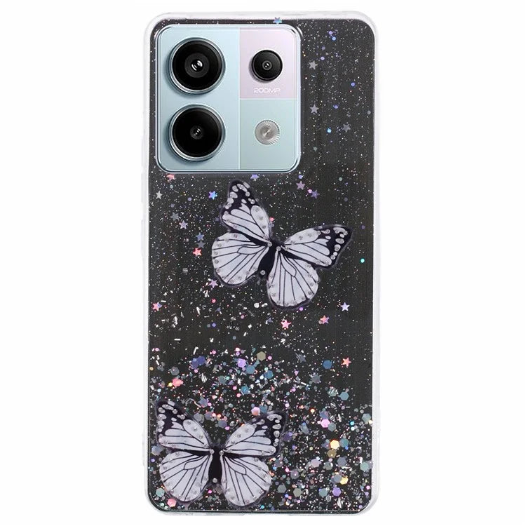 AW Series For Xiaomi Redmi Note 13 Pro 5G / Poco X6 5G Case TPU+PVC Butterfly Pattern Phone Cover