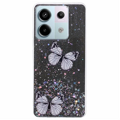 AW Series For Xiaomi Redmi Note 13 Pro 5G / Poco X6 5G Case TPU+PVC Butterfly Pattern Phone Cover