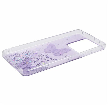 AW Series For Xiaomi Redmi Note 13 5G Case Epoxy Butterfly Pattern Phone Shell with Big Rear Lens Hole