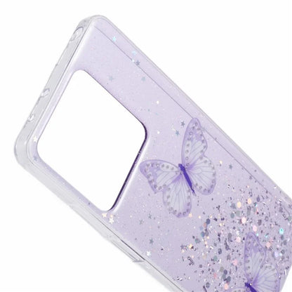 AW Series For Xiaomi Redmi Note 13 5G Case Epoxy Butterfly Pattern Phone Shell with Big Rear Lens Hole