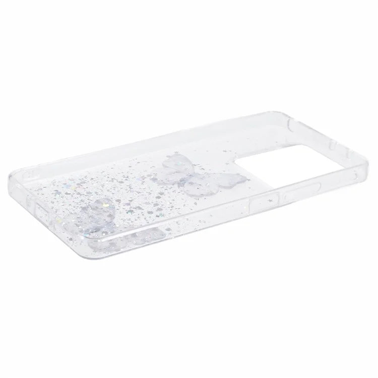 AW Series For Xiaomi Redmi Note 13 5G Case Epoxy Butterfly Pattern Phone Shell with Big Rear Lens Hole