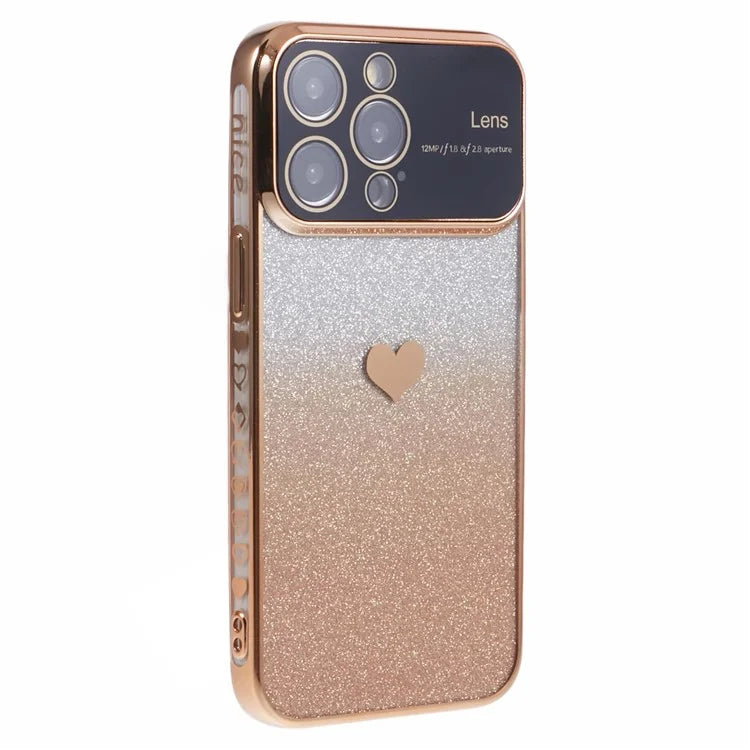 For iPhone 15 Pro Max Case Electroplating Edge TPU Shiny Phone Cover