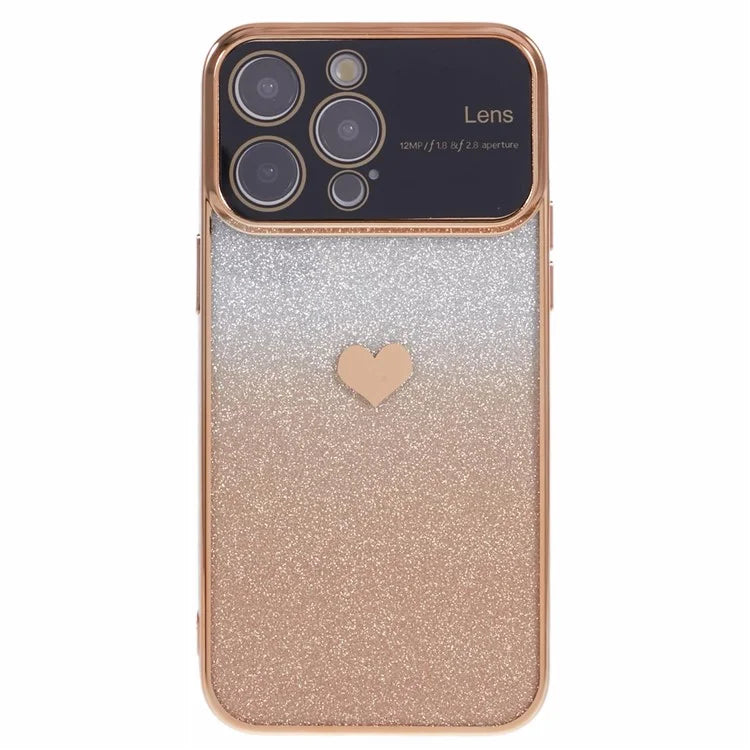 For iPhone 15 Pro Max Case Electroplating Edge TPU Shiny Phone Cover
