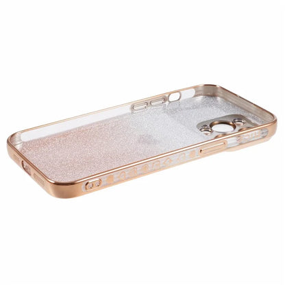 For iPhone 15 Pro Max Case Electroplating Edge TPU Shiny Phone Cover